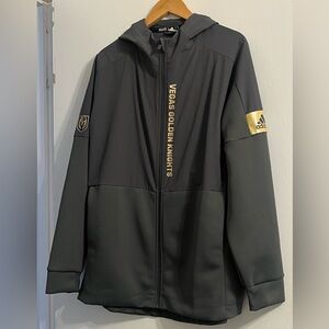 NHL Men's Performance Jacket - Black and Gold Las Vegas Golden Knights